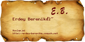 Erdey Bereniké névjegykártya